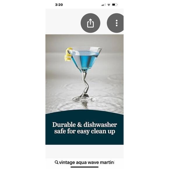 Set of  4 Libbey Z-Stem Zig Zag Bent Martini Glasses Clear - Picture 6 of 7